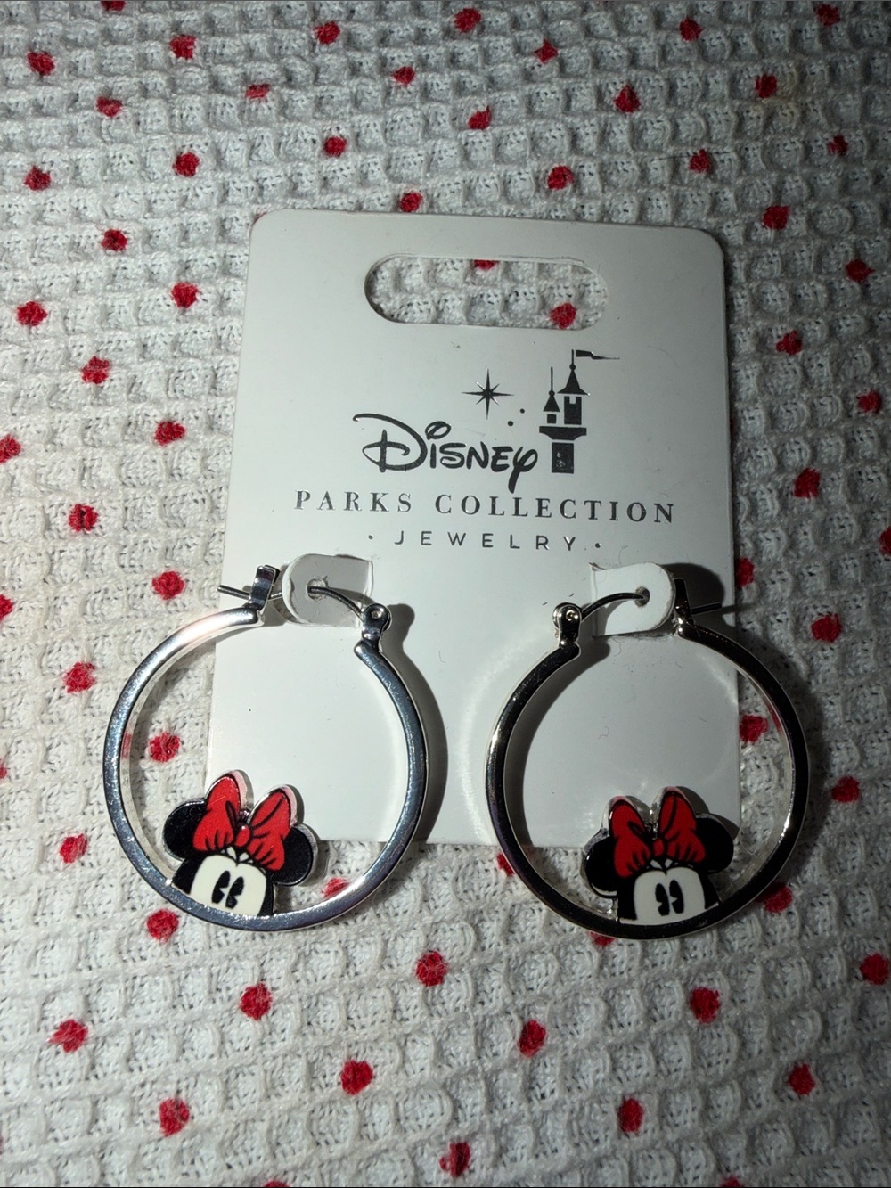 Disney Parks Collection Minnie Mouse Hoop Earrings